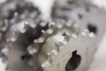 cogs on white background