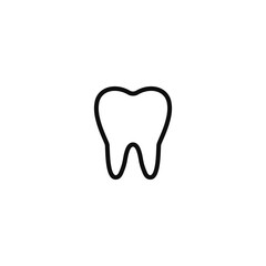 tooth icon, tooth icon vector isolated on white background. tooth icon image, tooth icon illustration
