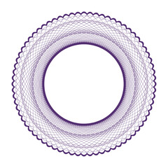Vector round Guilloche elements for certificate or diploma and currency design
