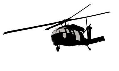 Helicopter vector silhouette - 406130108