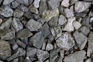 texture group of gray and black rocks for background