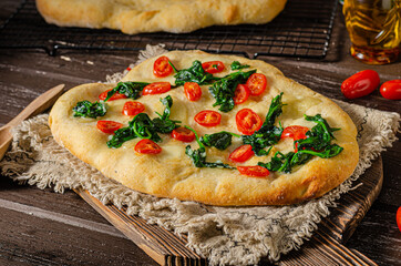 Homemade focaccia simple