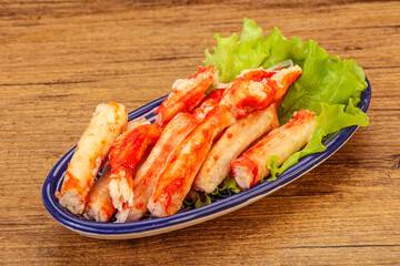 Natural luxury crab meat fillet