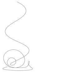 One line drawing snail animal silhouette icon. Vector illustration