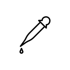 lab pipette tools and equipment outline icon. Bacterial virus illustration icon element. Sign symbols can be used for web application logos