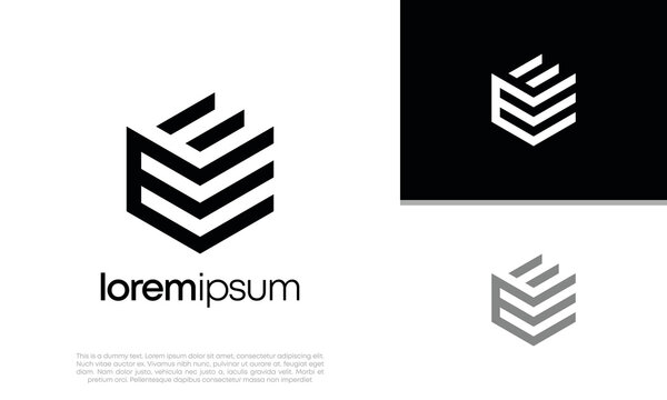 Initials E EE logo design. Initial Letter Logo.	