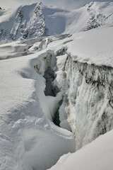glacier  in high mountains