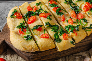 Homemade focaccia simple