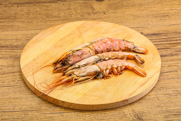 Tasty big Langoustine over the board