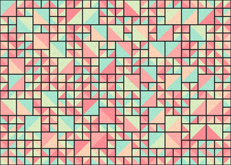 Fototapeta premium Abstract Geometric Pattern generative computational art illustration