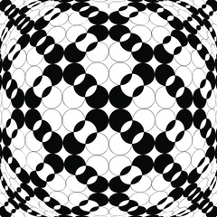 Abstract black and white distorted pattern. Monochrome background. Modern shape. Design element for prints, web pages, wall mural, template and textile pattern