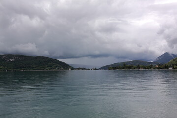 lake in the mountains, Lac d'Annecy France