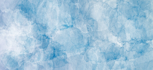 abstract blue and white watercolor paint stroke background
