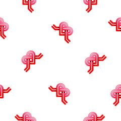 Seamless Pattern Abstract Elements Color Hearts Vector Design Style Background Flag Cartoon 14 Valentine's Day  Wedding Birthday Mothers Day