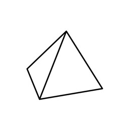 quadrangular pyramid icon. Geometric figure Element 