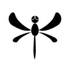 dragonfly icon, animal on white background
