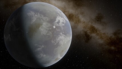 Planets and galaxy, science fiction wallpaper. Beauty of deep space. Billions of galaxy in the universe Cosmic art background
