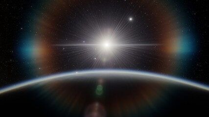 Planets and galaxy, science fiction wallpaper. Beauty of deep space. Billions of galaxy in the universe Cosmic art background
