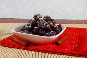 dates palm loaded with ghee or ghee covered,ghee coated,butter coated, healthy winter snack food