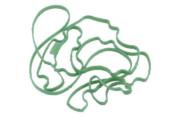 gasket of the valve cover of the Russian truck. the spare part of the car, isolated on a white background.