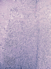 Frosty winter patterns on window glass. Close-up.