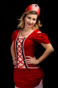 Young lady smiling whit black background