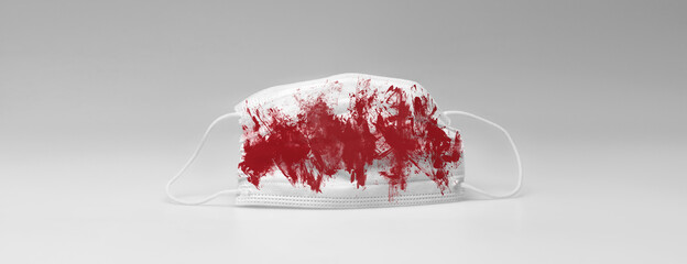 Medical disposable mask for protection. Surgical mask.