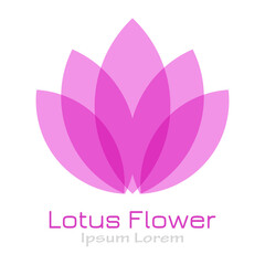 Lotus flower vector logo