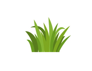 Flat green grass. Gazon. Vector icon. web version.