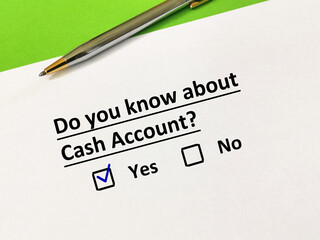 Obraz premium Questionnaire