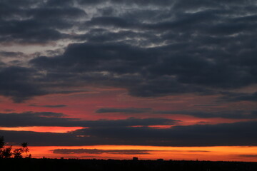 Sky, Sunset, Clouds, Red, Orange, London