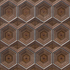 Obraz premium beautiful old wooden texture as background. Victorian wood ceiling 3D-rendering