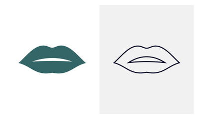 Lip icon logo design vector template, Fashion icon concepts, Creative design