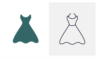 woman's clothes icon logo design vector template, Fashion icon concepts, Creative design