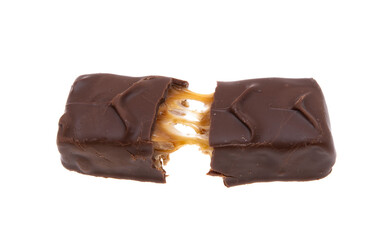 chocolate bar with nuts isolated