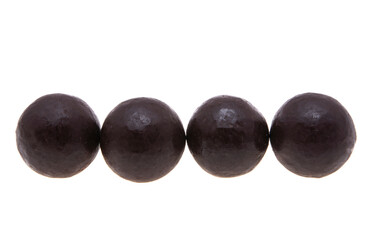 chocolate truffles isolated