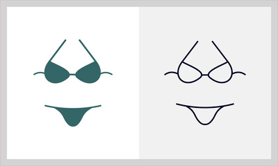 women's underwear icon logo design vector template, Fashion icon concepts, Creative design