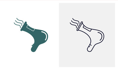 hair dryer icon logo design vector template, Fashion icon concepts, Creative design