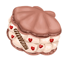 流行　マカロン・トゥンカロン　貝殻　バレンタインチョコレート　シェルマカロン　韓国スイーツ
