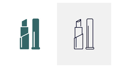 Lipstick icon logo design vector template, Fashion icon concepts, Creative design