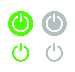 On and Off push button. Vector illustration.