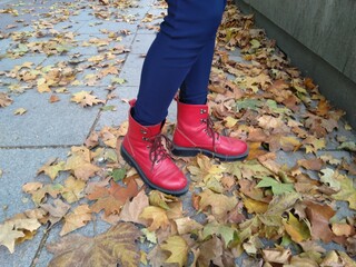 Red boots..