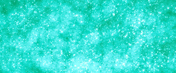 emerald grunge abstract grainy festive bright background with many stars and glitter. versatile festive shining backdrop