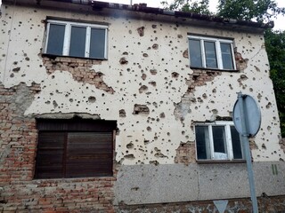 Republic of Croatia, town of Vukovar, destruction after fighting in the early 90s