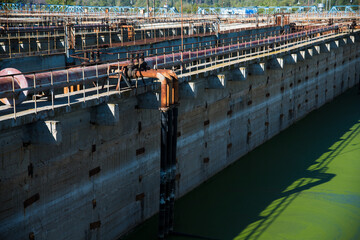 Naklejka premium Municipal Wastewater Treatment Plant