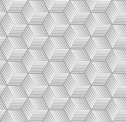 Vector geometric seamless pattern. Modern geometric background with hexagonal tiles.