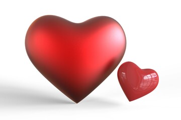 3d red heart for valentine's day