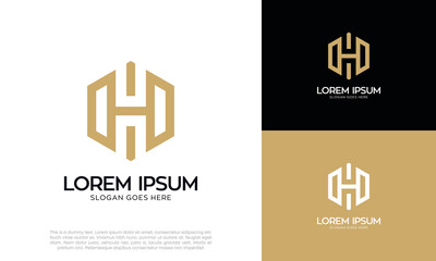 Initial H logo. Real Estate Logo. Luxury Logo. Construction Architecture Building Logo Design Template Element	