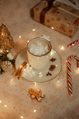 Obraz na płótnie Canvas christmas cup of cocoa