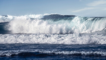 Blue Ocean Waves on rough sea